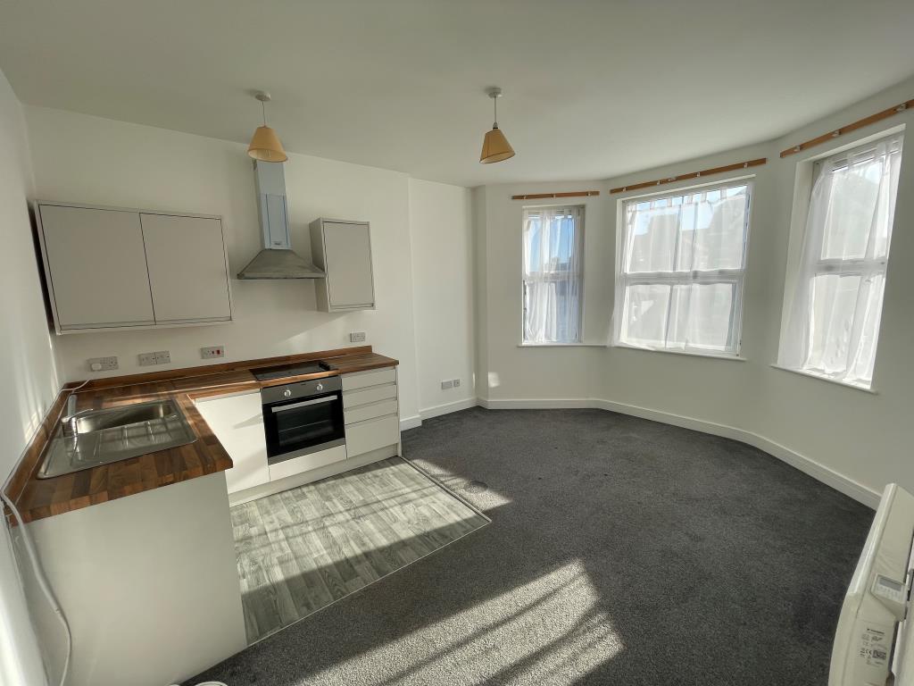 Lot: 125 - RECENTLY EXTENDED PROPERTY ARRANGED AS FIVE WELL PRESENTED FLATS - Living room with kitchen